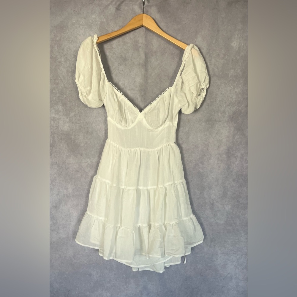 Princess Polly MilkMaid Cottage Core White Dress Size 6